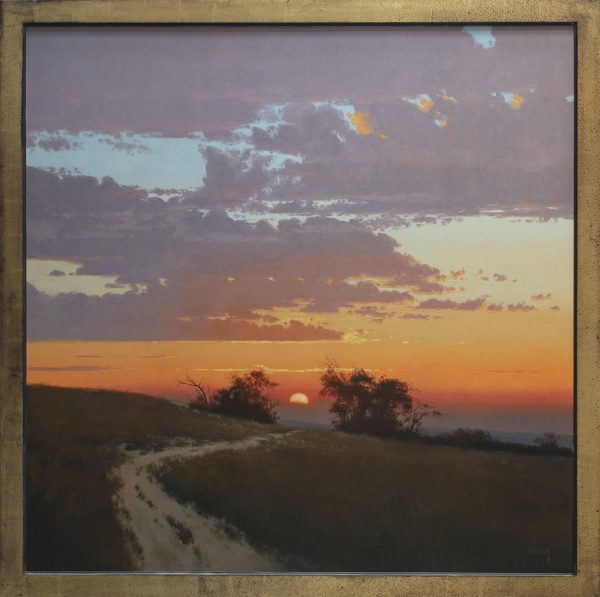 Walking Path at Sunset.48x48.framed.small