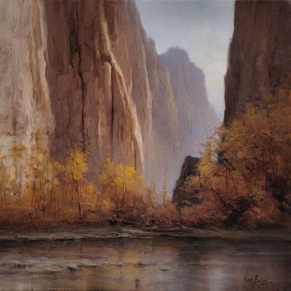 autumn in zion nat park.  14x14