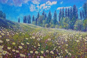 14. Wild Flowers, Botanical Garden of Oslo, oil on linen, 80x120cm