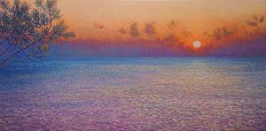 8. Sunrise in Calp SPAIN, oil on linen, 50x100cm