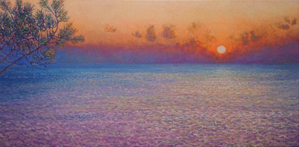 8. Sunrise in Calp SPAIN, oil on linen, 50x100cm