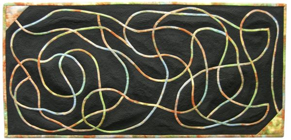 JUDD Jean Scribble 1 Dream Weaver full view of contemporary textile artwork.
