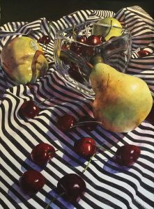 Pears, cherries, and stripes