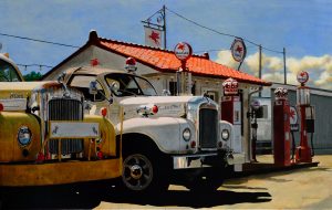 Glenn Murray   Mels Truck Sales   24x38   Oil on Canvas